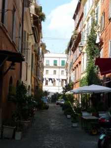 Typical street in Medieval Rome