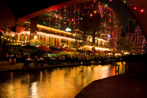 Paseo del Rio, San Antonio's Riverwalk, by night. Credit: Corey Leopold.