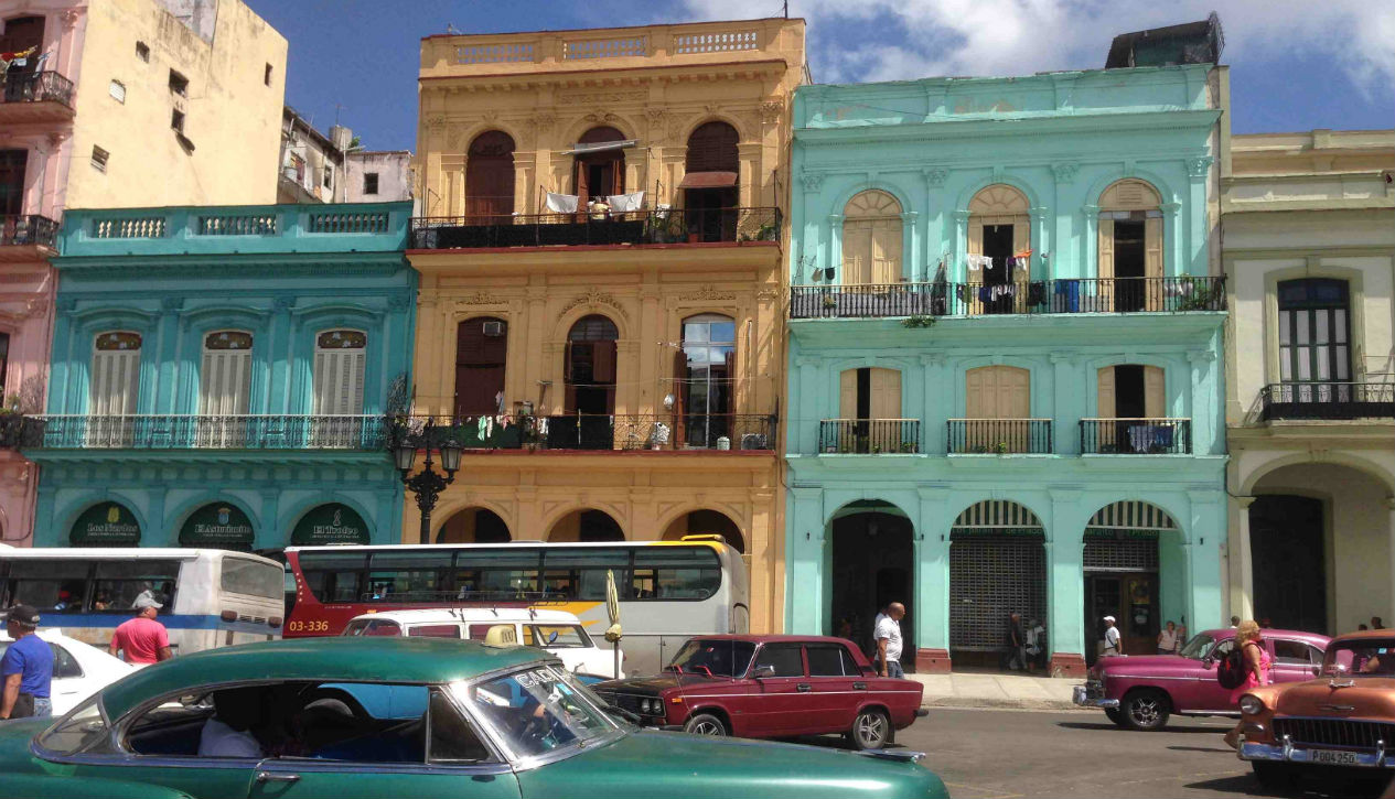 Vintage cars on the Prado in Havana, Cuba