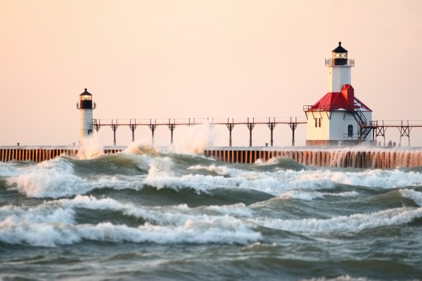 St. Joseph North Pier Lighthouse in Michigan