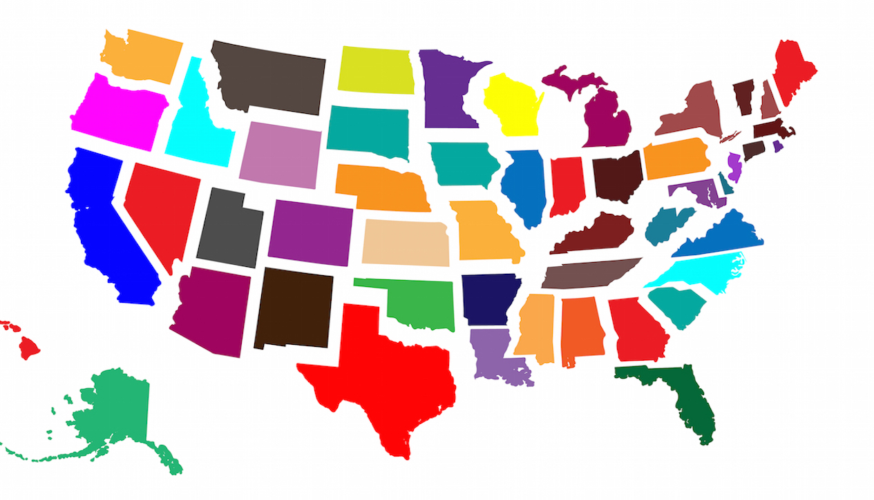 Most popular international destinations by state