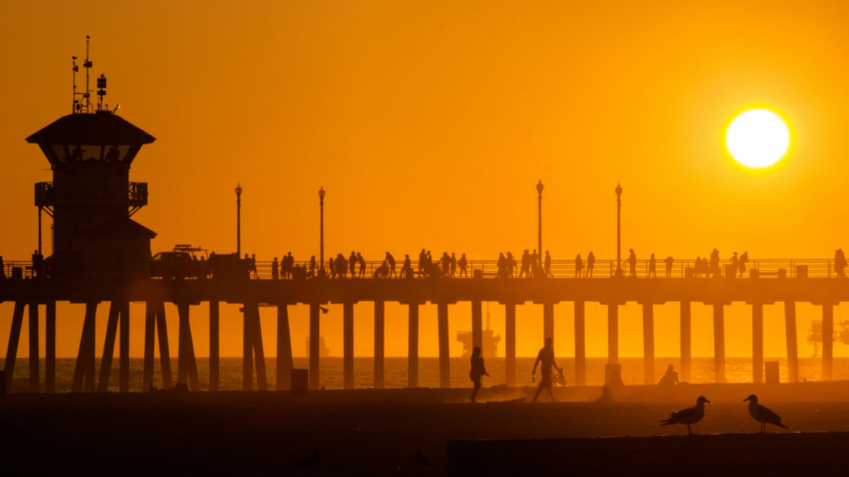 Orange County, OC, sunset, Huntington Beach Pier