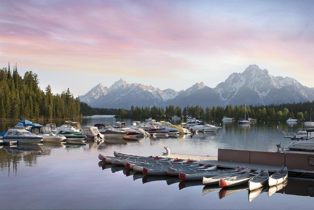 Jackson Lake Lodge-wyoming-docks