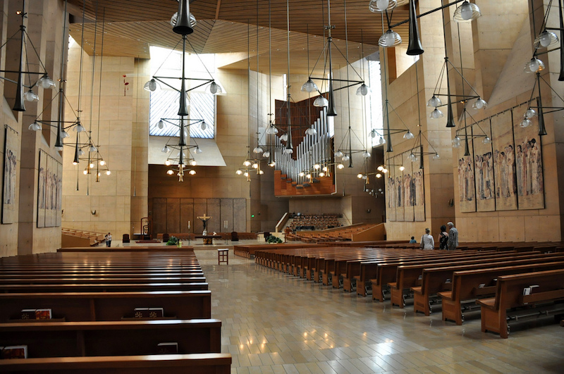 Find solace beneath the Cathedral of our Lady of the Angels