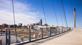 Downtown Omaha from the pedestrian bridge