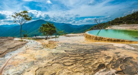 Hierve el Agua, natural rock formations in the Mexican state of Oaxaca
